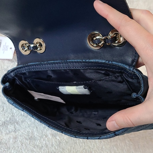 Kate Spade Mini Emelyn Denim Crossbody Bag SHW - Picture 4 of 7